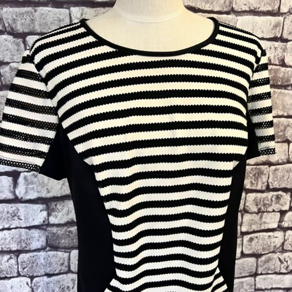 Bisou Bisou Black & White Short Sleeve Dress Size 3X - Picture 2 of 10